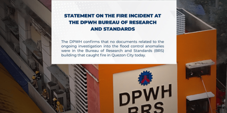 DPWH: no key flood control documents lost in bureau fire