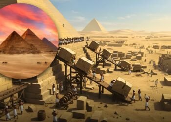 Were the pyramids built by slaves, or by workers living in organized villages?