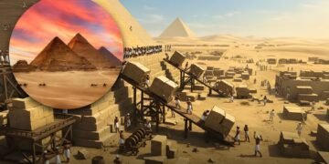 Were the pyramids built by slaves, or by workers living in organized villages?