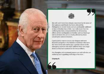 King Charles sends message of sympathy to the Philippines after typhoons, floods, and earthquakes