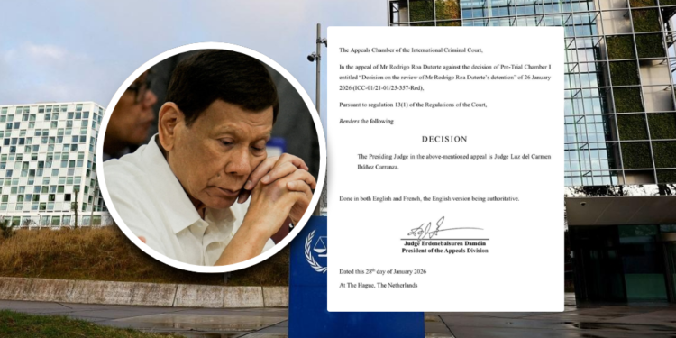 Duterte camp presses ICC Appeals Chamber to lift detention order