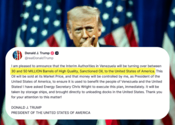 Trump says Venezuela will ‘turn over’ up to 50 million barrels of oil to the US