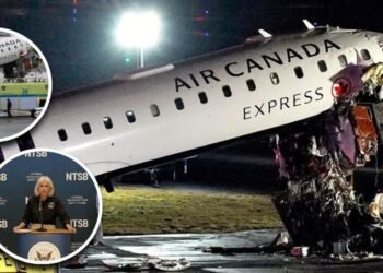 Two pilots dead after runway collision between Air Canada jet and fire truck at LaGuardi