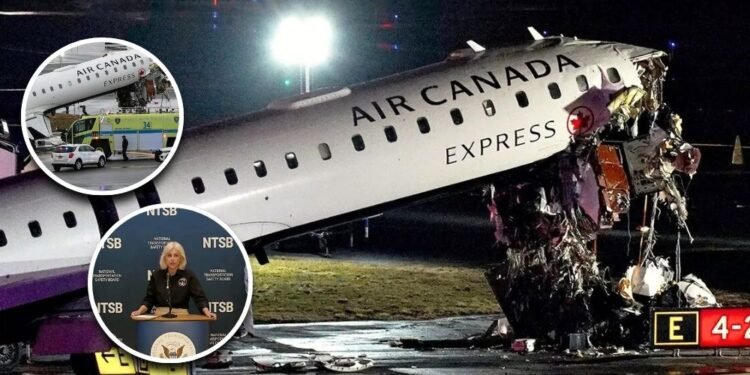 Two pilots dead after runway collision between Air Canada jet and fire truck at LaGuardi