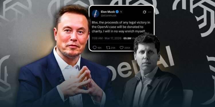 Elon Musk vows to donate OpenAI lawsuit winnings to charity as $134B trial nears