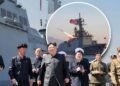 North Korea fires cruise missiles from new warship as Kim Jong Un oversees tests