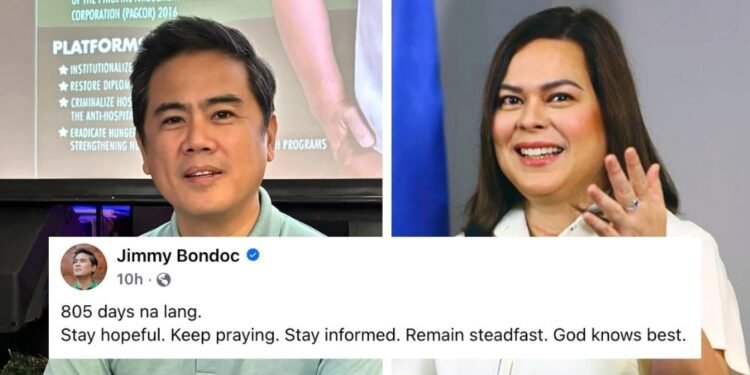 Jimmy Bondoc marks 805-day countdown as Sara Duterte 2028 bid takes shape
