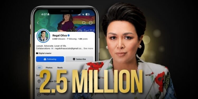 PGMN Anchor Atty. Regal Oliva crosses 2.5 million Facebook followers