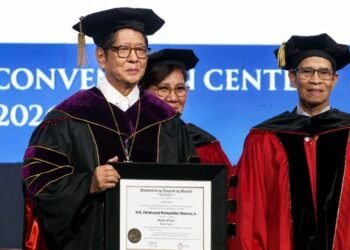 Marcos receives honorary doctorate in law from Pamantasan ng Lungsod ng Maynila