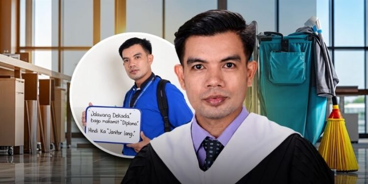 Man Who Spent 18 Years as a Janitor Finally Earns College Degree, Becomes Family’s First Graduate